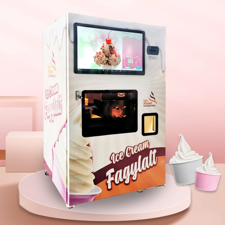 Ice Cream Machine Vending Coin Slot Payment Automatically Soft Ice Cream Self-service