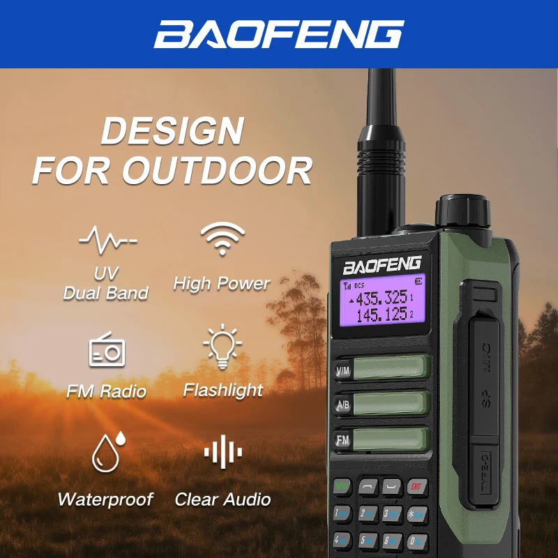 Imagem -05 - Pro Antena de Alta Potência Walkie Talkie Walkie Talkie Carregador Tipo-c Transceptor Impermeável de Longo Alcance Ham Two Way Radio 2023 Baofeng-uv16