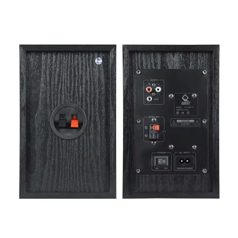 40W 2CH Super Bass Wooden Enclosure Box Bookshelf Computer Desks Power Amplifier Audio Stereo Hifi Home Theatre System Speaker