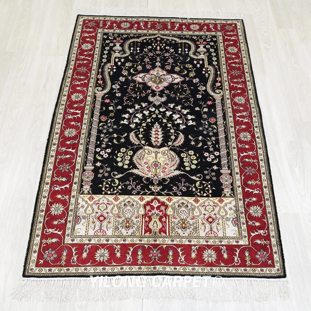 91x152cm Handknotted Classic Persian Style Carpet Popular Silk Area Rugs Sale (YHW343B)