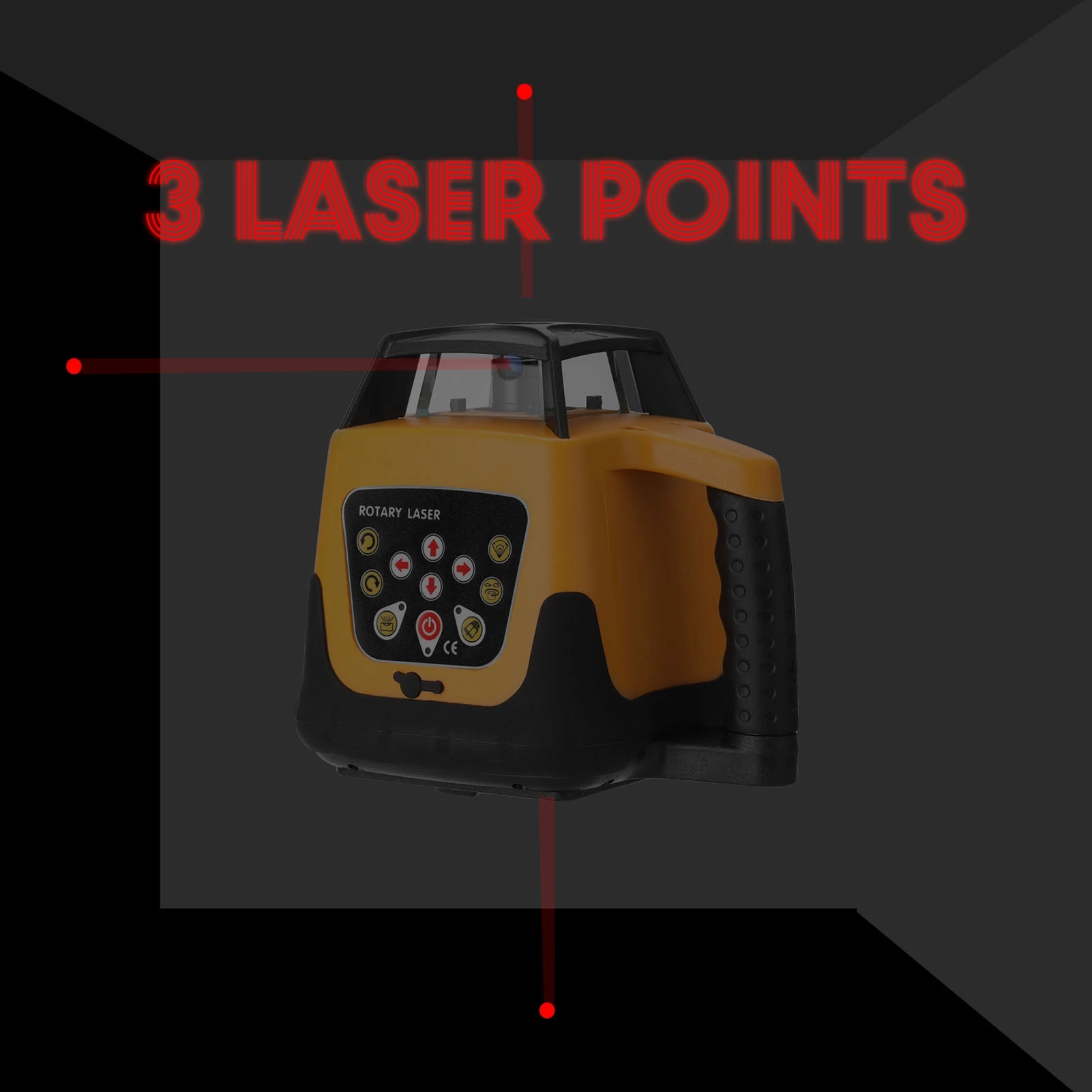 Moderne 635nm Rotlicht-Laser-Nivelliermaschine mit automatischer Selbstnivellierung, einstellbarer Rotationsrichtung, Geschwindigkeit und Winkel, 500m Arbeitsabstand – Detail 6