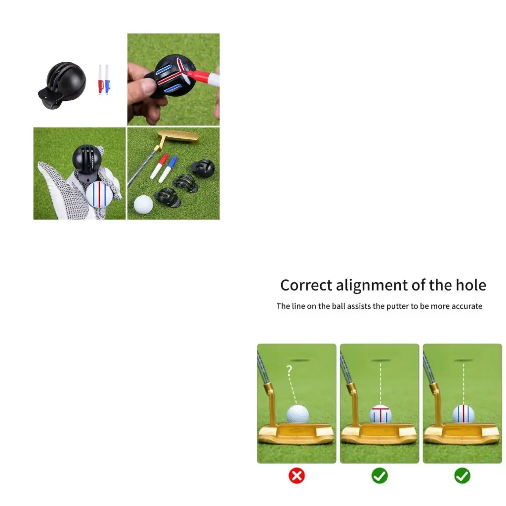 

Маркер линии мячей для гольфа Инструмент для выравнивания линии маркировки мячей для гольфа Аксессуары для гольфа