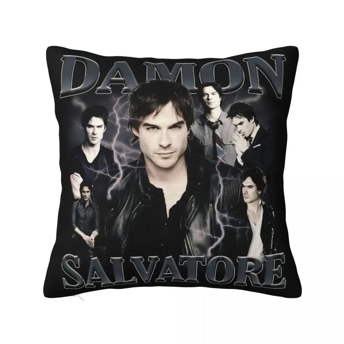 Damon Salvatore Pillowcase Soft Cushion Cover Decor The Vampire Diaries Ian Somerhalder Tv Series Throw Pillow Case Cover Bed