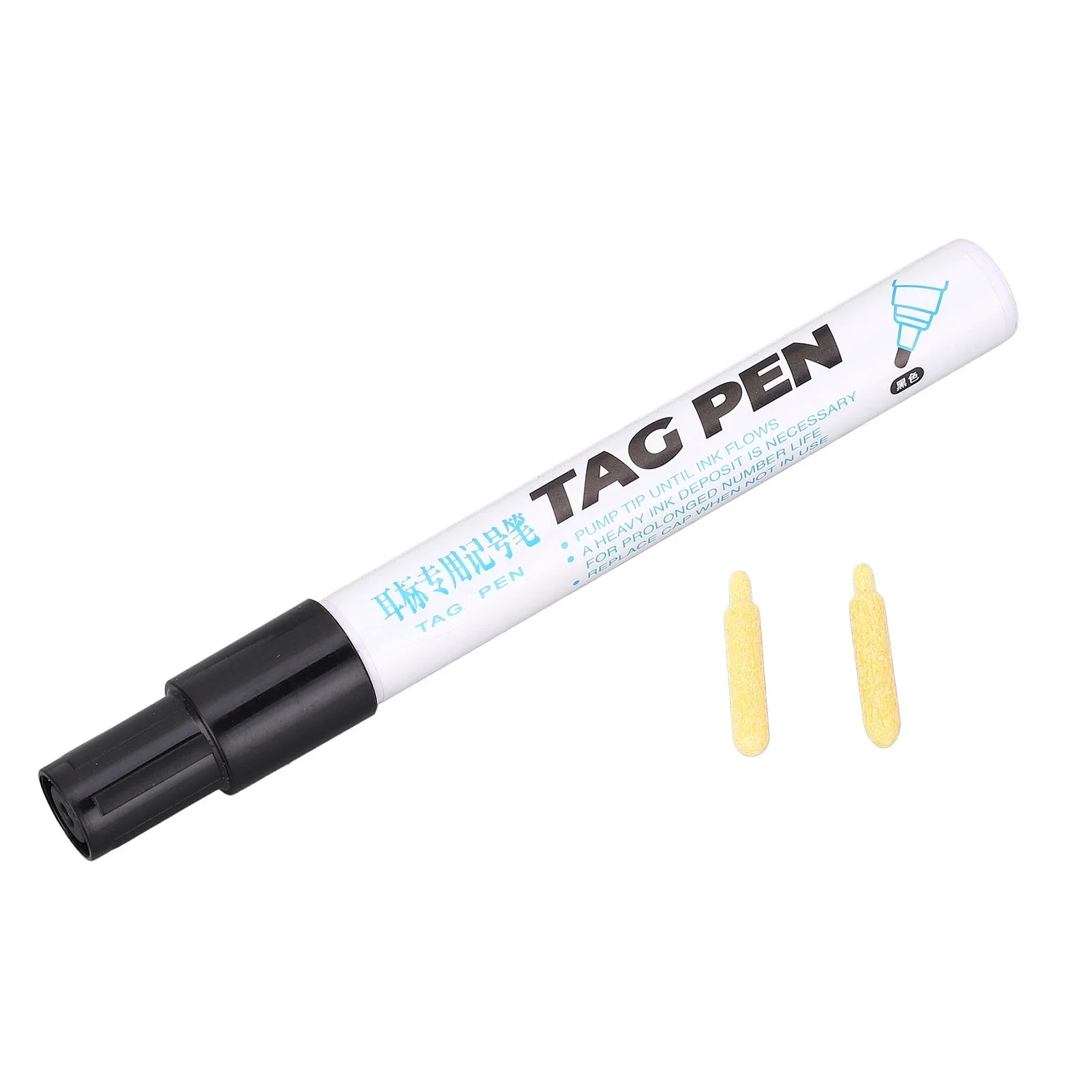 

Ear Tag Pen Waterproof Strong Penetration Black Ink Ear Marking Pen Portable Permanent Markers for Cow Sheep Ear Marking Pen