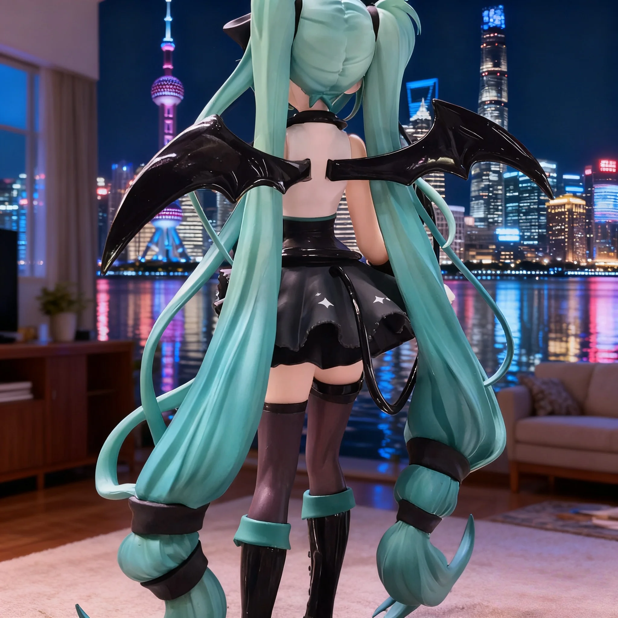 Новый 20 см аниме персонаж маленький дьявол шляпа три дерева енот темный ангел коробка украшение игрушка модель вентилятор подарок