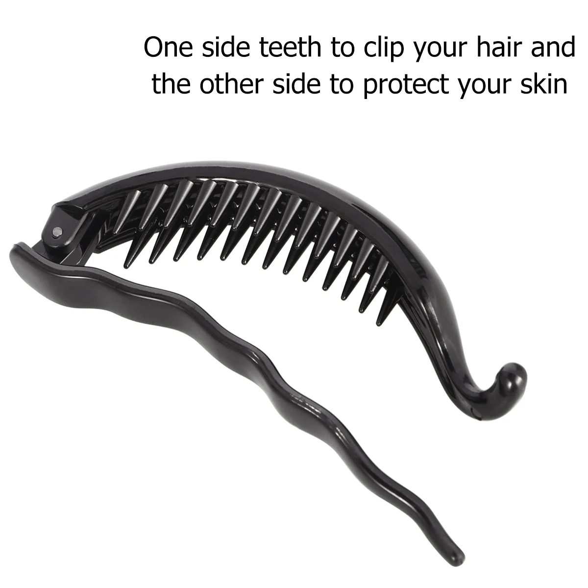 

4pcs Dolphin Hair Claw Clips Banana Shape Large Plastic Durable Strong Teeth Skin Friendly Unique Design Clamp for Women