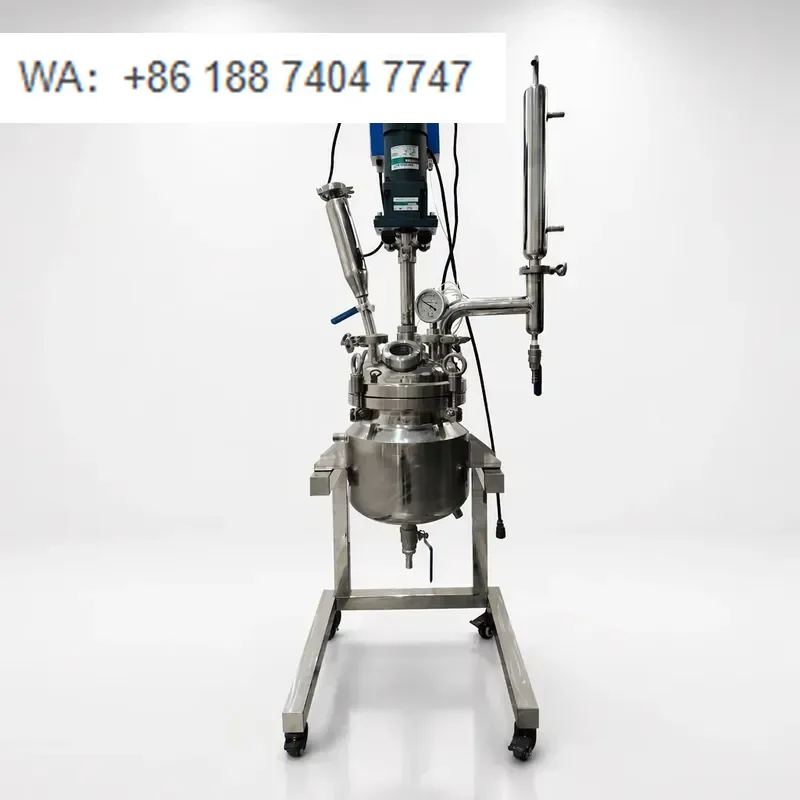 for Laboao 5L Lab Jacketed Stainless Steel S304 Reactor for Industrial-scale Chemical Production