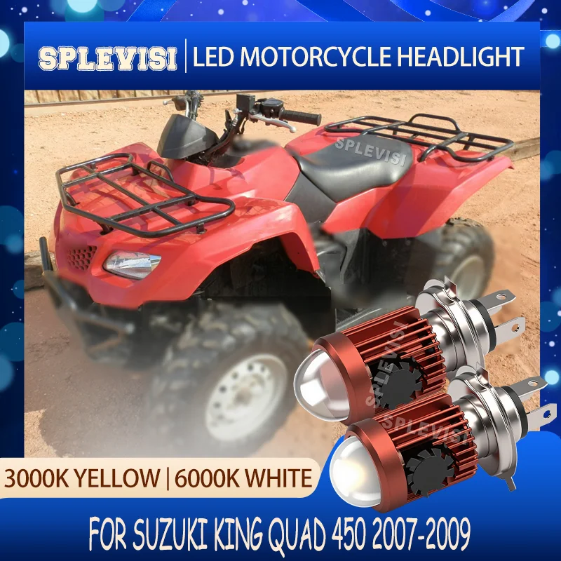 

LED Bike ATV Headlight Bulb Replacement - Easy Install No Modification Wireless design For Suzuki King Quad 450 2007 2008 2009