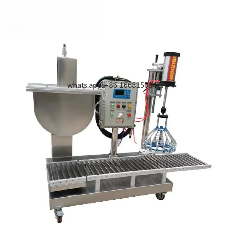 Automatic Electric PLC-Controlled High Productivity Solvent Base Paint Bitumen Filling Machine For Beverage Chemical