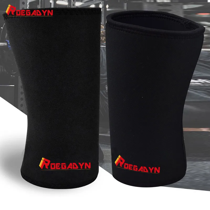 ROEGADYN 7MM Sport Knee Pads CR Neoprene Knee Sleeves Weightlifting Compression Knee Support Brace Pads For Fitness Powerlifting