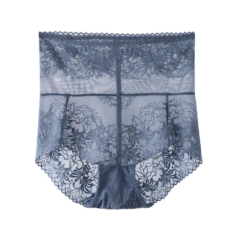 Culotte Personalisée en dentelle شفافة à fleurs grande taille pour femmes varia en gros sous-vêtements مثير sans couture