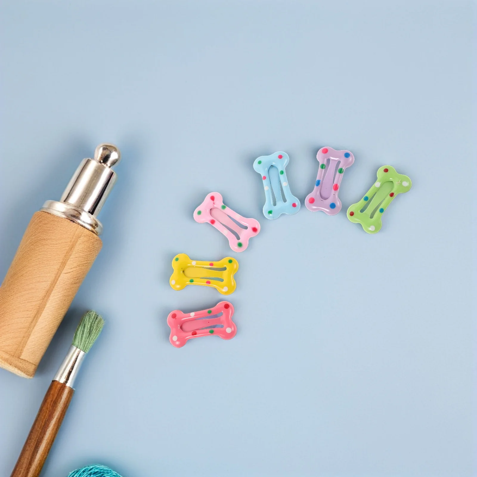 

40Pcs Candy Color Dot Pattern Hair Clips Adorable Kawaii Accessories for Toddler Girls Hair Toddler Hairpins