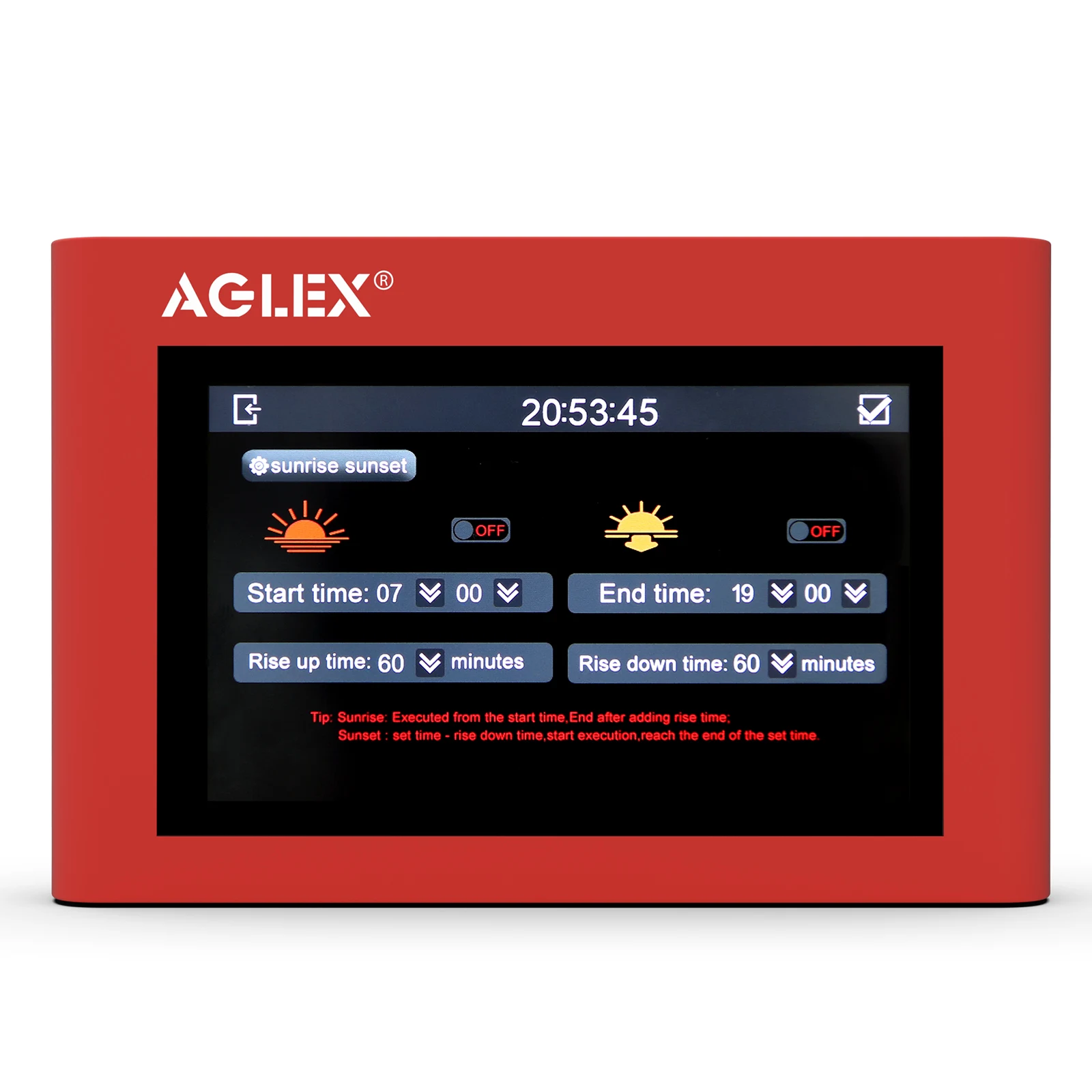 AGLEX LED Grow Light Controller,  Dimmable Timing Master Lighting Controller with Touch Screen & App Sunrise Sunset