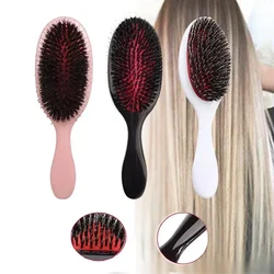 1PC Oval Boar Bristle & Nylon Hair Comb Mini Anti-static Hair Scalp Massage Comb Hairbrush Salon Hair Care Brush Styling Tool