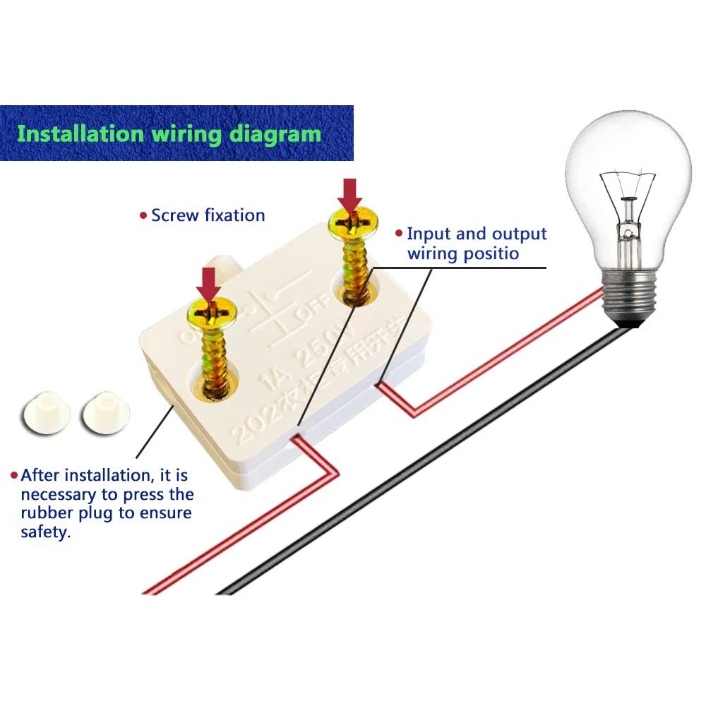 4 Pcs Cabinet Door Switch Cabinet Lamp Switch Drawers Open on Close Door for 12V 24V 110VJAS