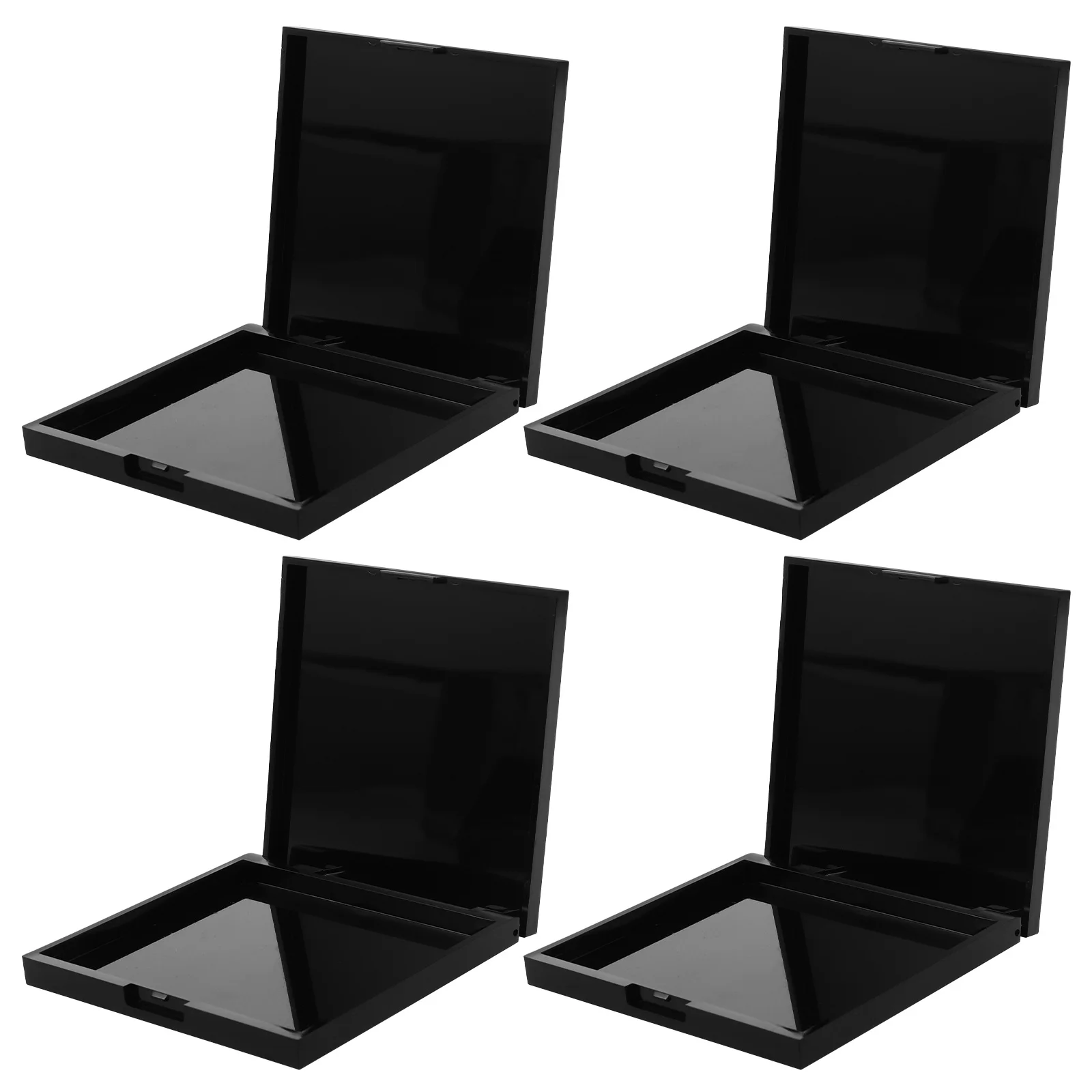 

4Pcs Uv Solid Jelly Glue Black Base Light Proof Nail Glue Storage Box Dark Organizer Case Uv Gel Nail Organizer