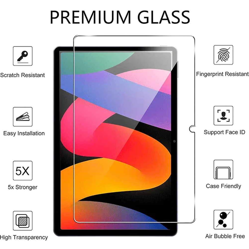 For Redmi 2 Xiaomi Pad 6 5 Pro 6s Pro 12.4 Screen Protector Tempered Glass For MiPad 5/6/7 Pro Redmi Pad SE 11 Film Accessories