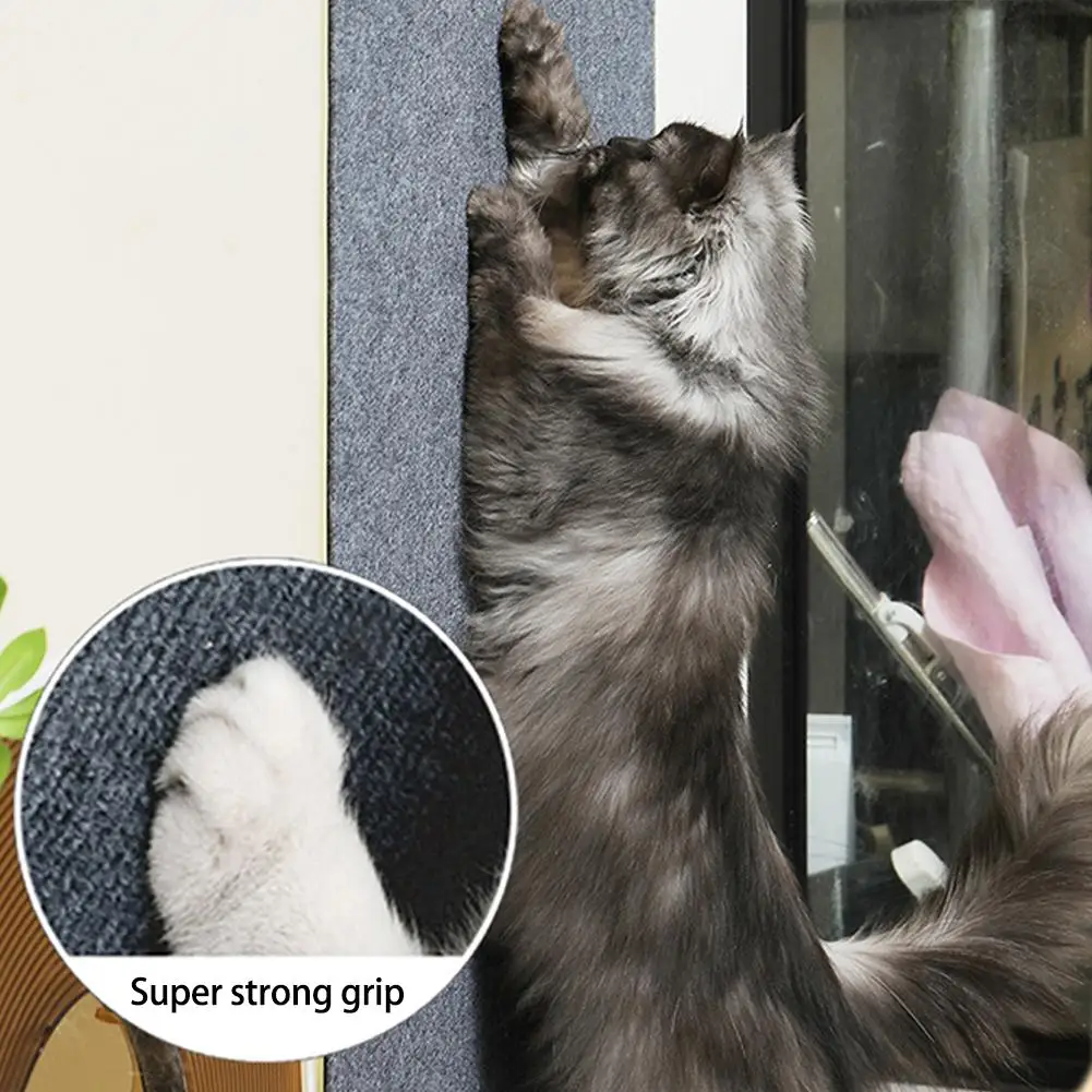 Selbstklebende Kratzmatte für Katzen, Wandmöbelschutz, zuschneidbare Kletterunterlage für Katzen, Sofaschutz, DIY-Kratzbrett für Haustiere