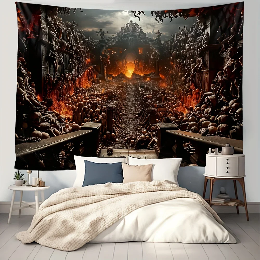 Wall Tapestry Hanging Bedroom Tapestry horror zombie undead Halloween party decoration tapestry wall decor
