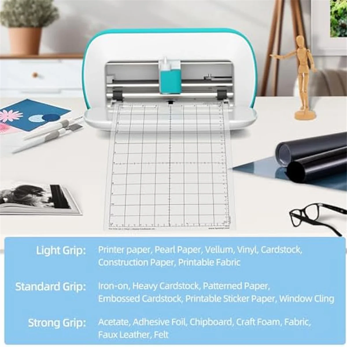 2025+Cutting Mats for Silhouette Portrait(3 Pack) 12X8in Cutting Mats Replacement for Silhouette Cameo Accessories view 4