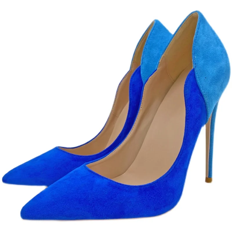 【Outlet Clearance】Pumps Luxury Designer Metal Pointed Stiletto Shallow Mouth Single Shoes High Heels Women Green Party Shoes
