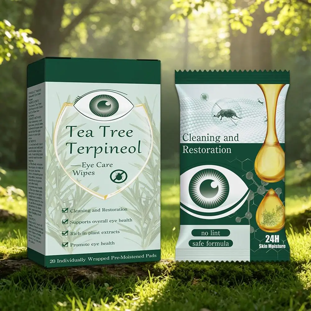 Eye Wipes Mite Removal Sensitive Skin Eye Care Gentle Moisturizing Hydrating Plant Extract Soft Convenient Portable Use