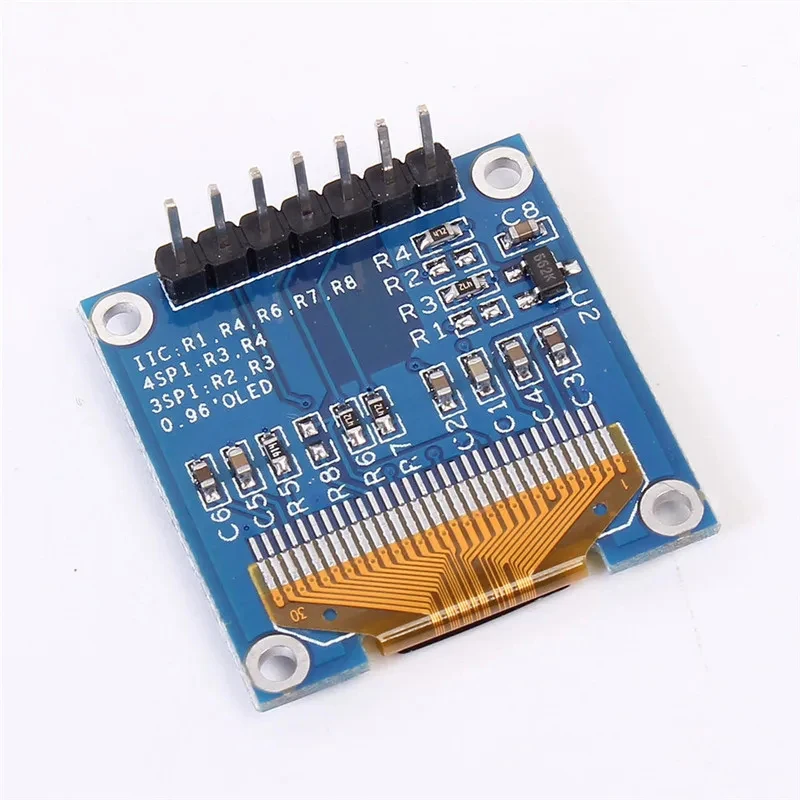 1-5 pces 0.96 "Polegada 7pin interface 128x64 módulo de exibição oled ssd1306 i2c iic spi porta serial tela oled para stm32 c51 DC3-5V