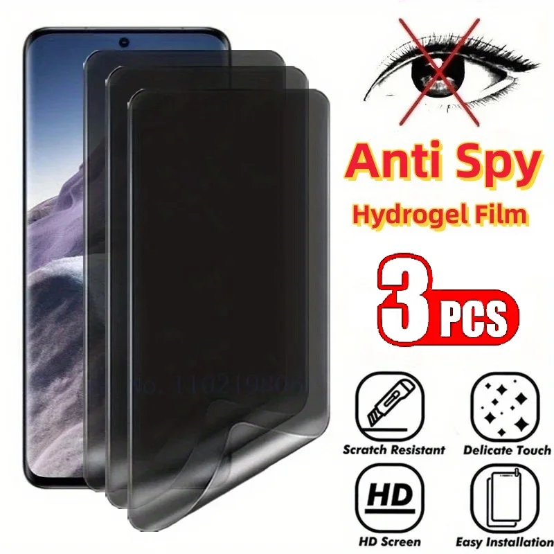 3PCS Full Cover Privacy Hydrogel Film For OPPO Reno 14 Pro Anti-spy Screen Protector OPPO 13 F 4G 5G Reno 13 FS