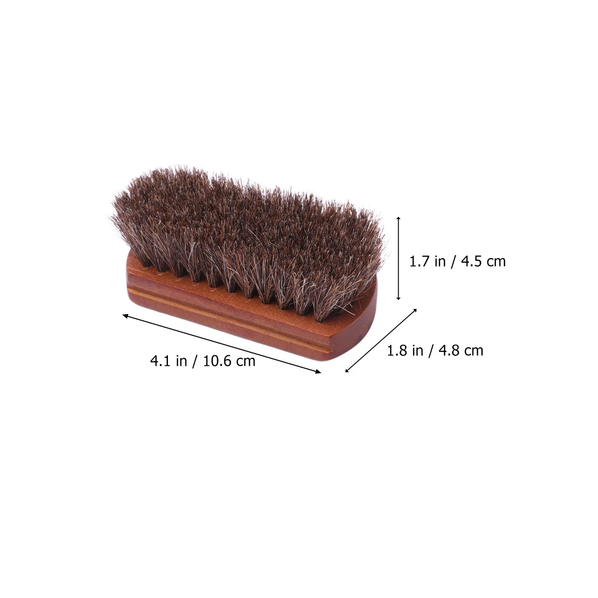 

1pc Horse Hair Brush Shoe Cleaning Polishing Durable Portable Odorless Scrubbing Effective Angle Lightweight Storage Boot Tool