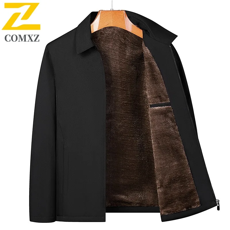 

COMXZ Мужская рабочая куртка Уютный уличный дизайн Утолщенное теплое пальто Деловой отдых Легкие морозостойкие зимние пальто на молнии