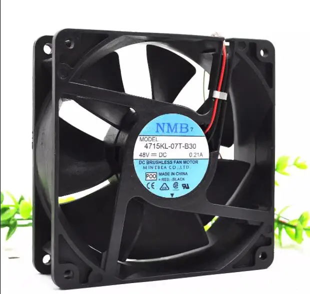 NMB-MAT 4715KL-07T-B30 DC 45V 0.21A 2-Wire 119x119x38mm Server Cooling Fan