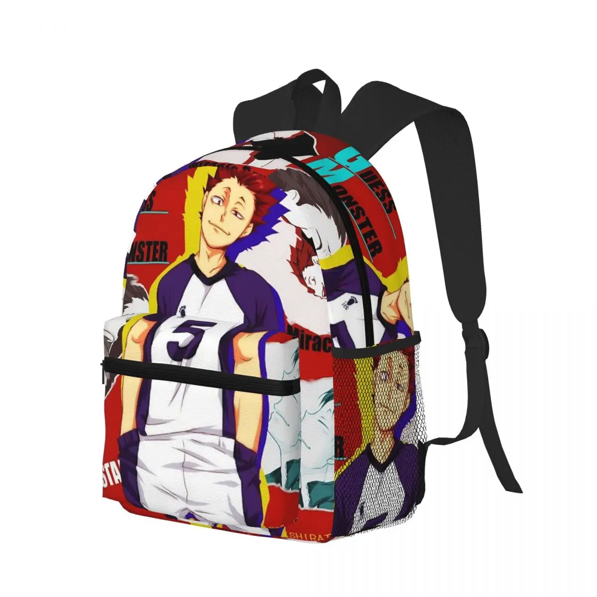 

Haikyuu Manga Satori Tendo Student Backpack School Bag Hiking Travel Daypack for Boys Girls Fashion Bookbag Shoulder Bags