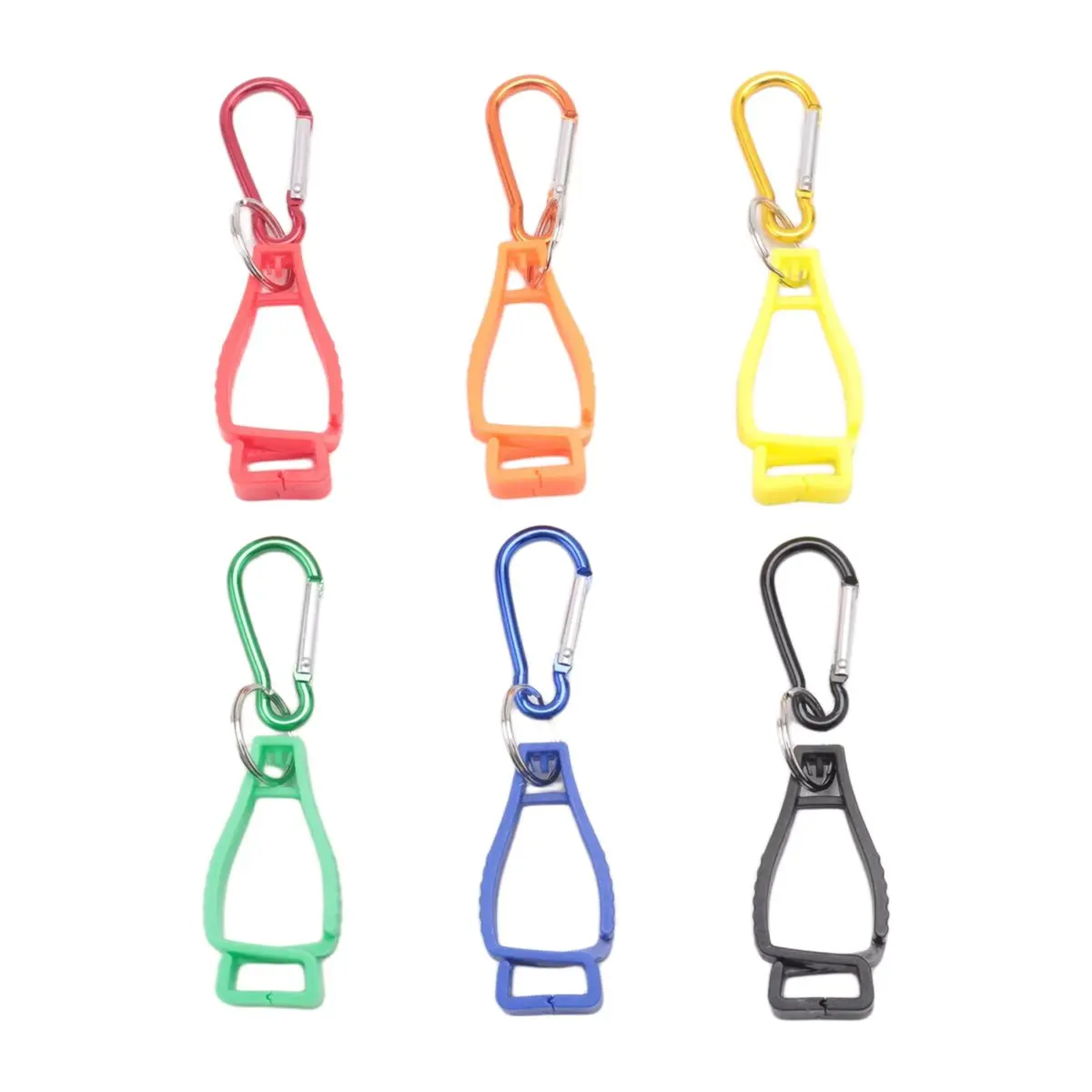 A77K 6Pcs Glove Clips for Work Glove Holders Glove Belt Clip with Metal Carabiners for Construction Worker Guard Labor
