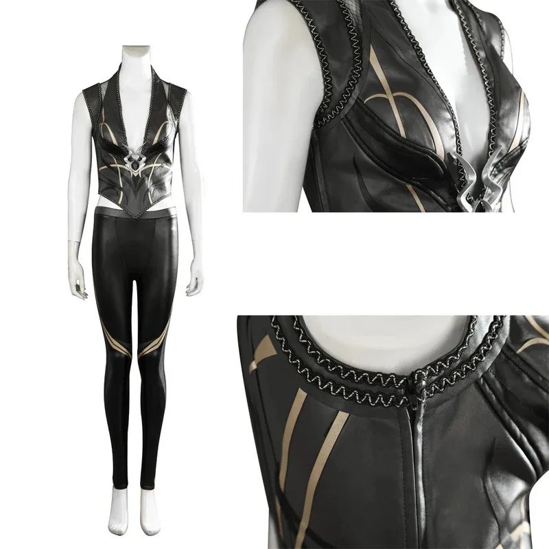 

Высококачественный черный костюм для косплея, сексуальный женский костюм Baldur Gate 3, жилет Shadowheart, брюки, отдельные предметы продаются vv. ;v5h