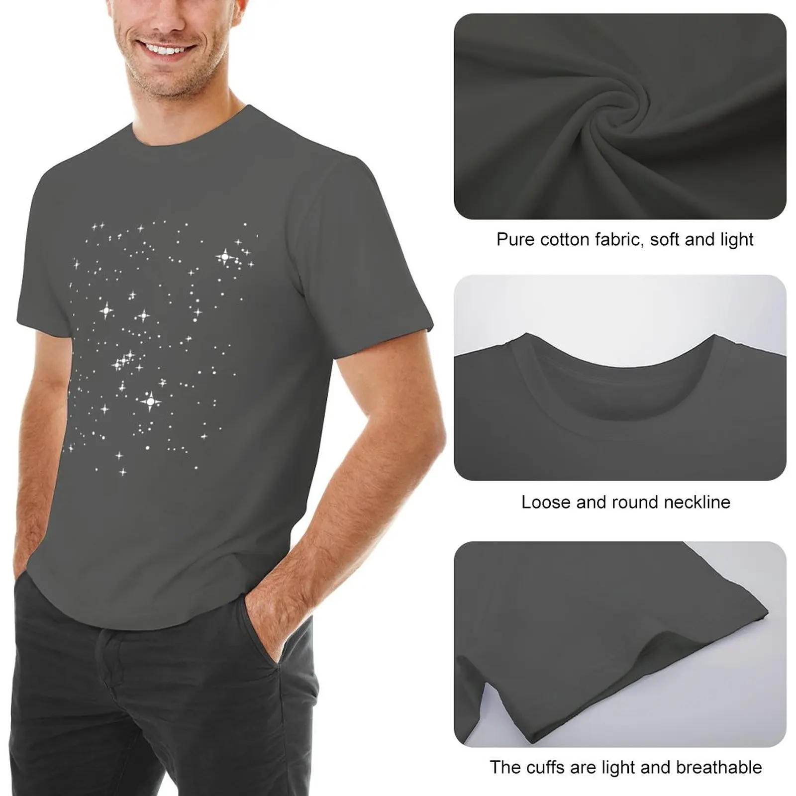 Constellation Orion - Astronomy Illustration T-Shirt Short t-shirt tees plain t shirts men