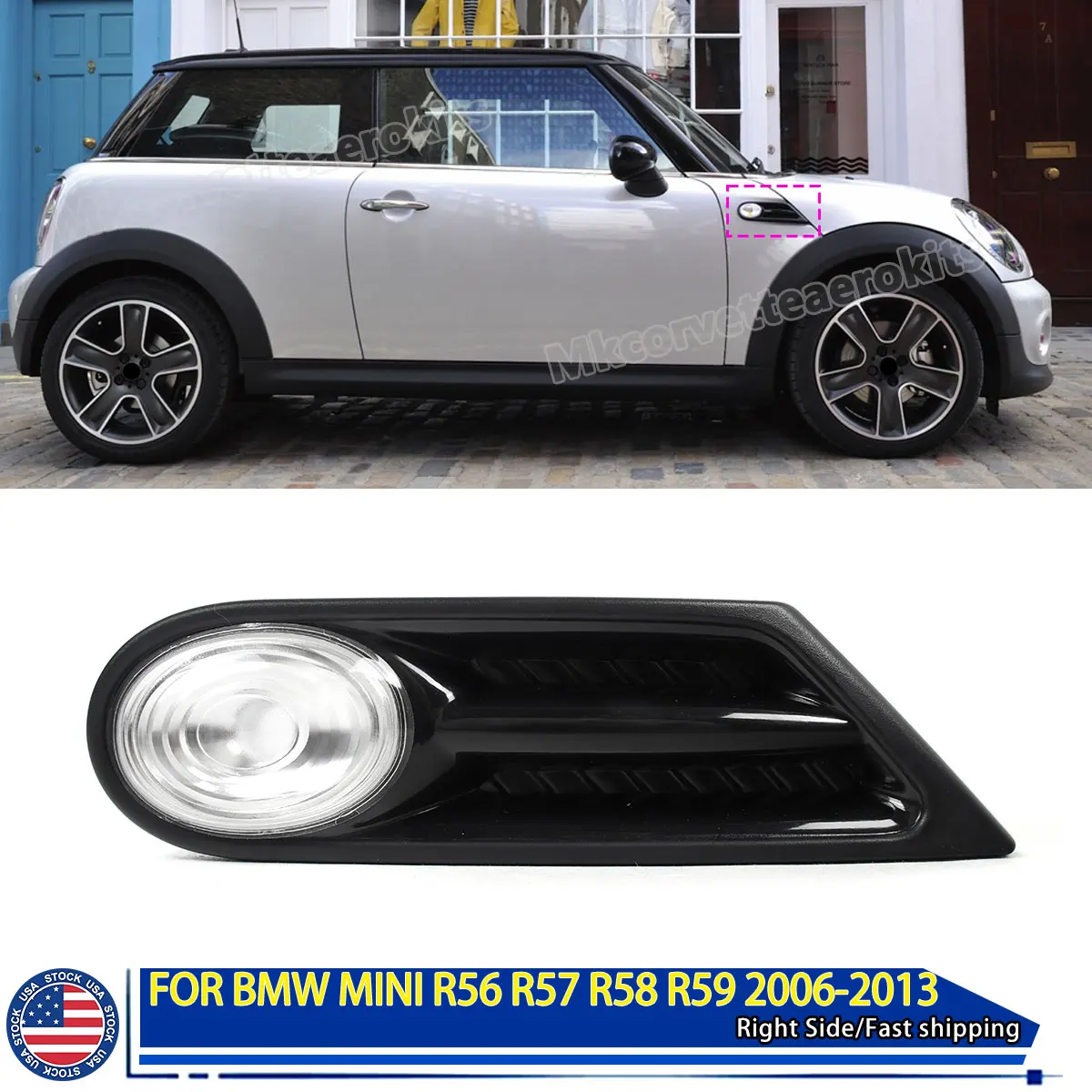 

Для MINI R55 R56 R57 правый передний боковой прозрачный индикатор со стороны водителя 63137260204