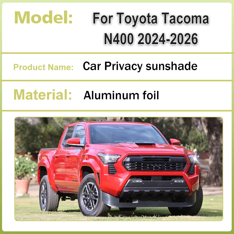 

Car Privacy Sunshades For Toyota Tacoma N400 2024 2025 2026 Window Sun Shade Sun Visors Foldable Shading Covers Auto Accessories