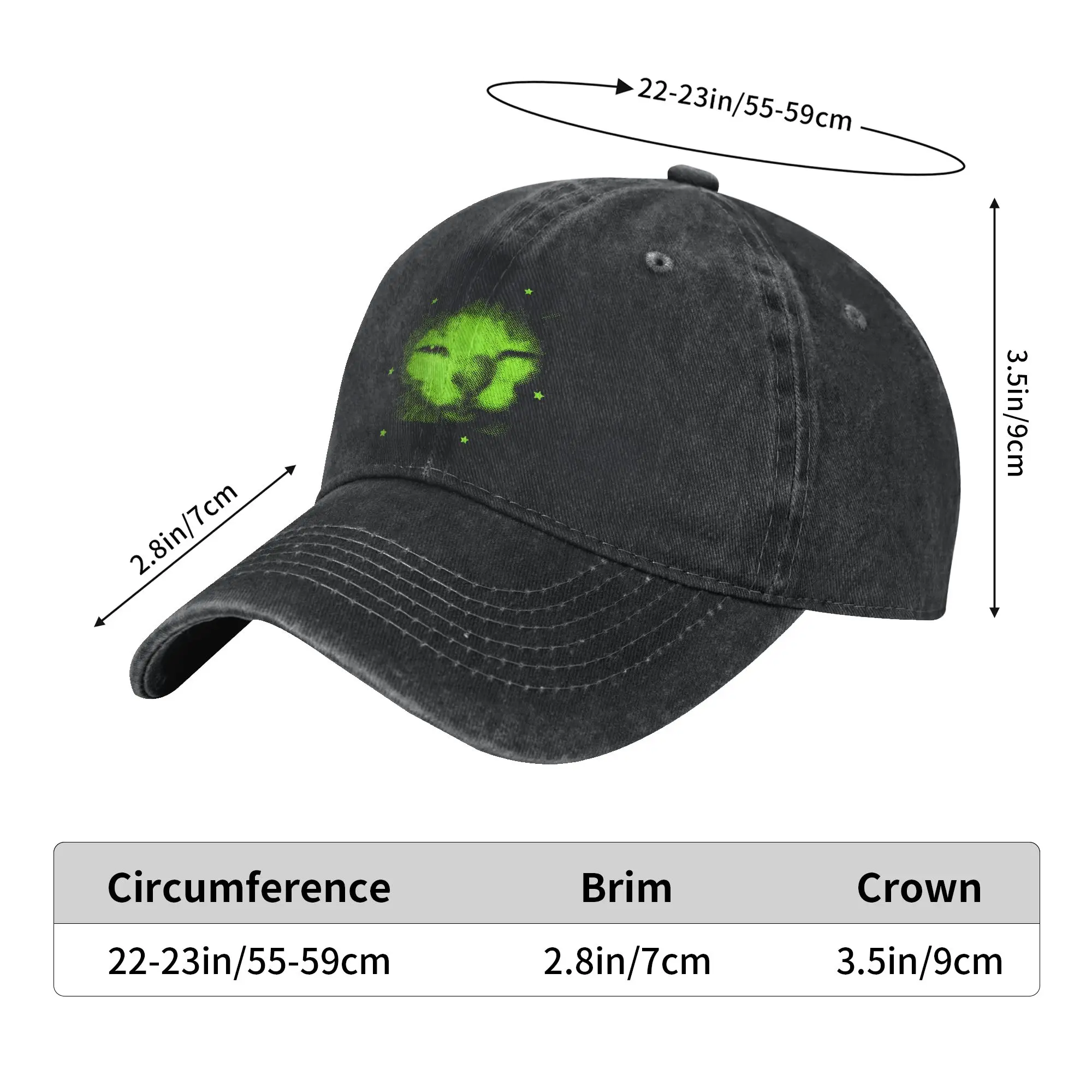 Y2K Alien Cat Meme Retro Vintage Space Funny Washed Baseball Cap  Classic Sun Trucker Hat Spring Women Men Hunting Snapback Cap