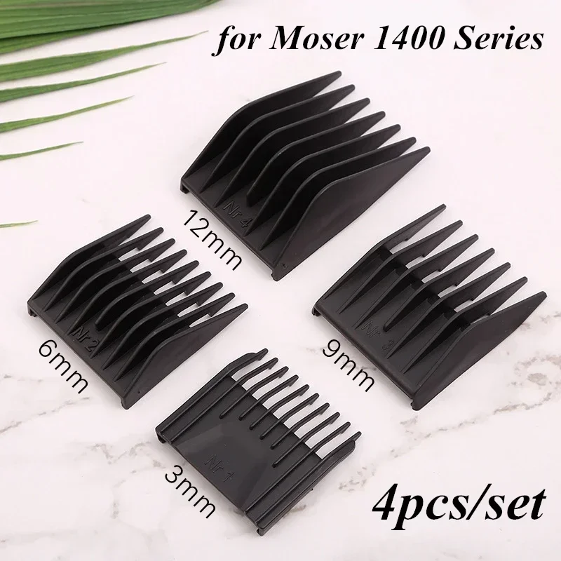 4pcs/set Universal Barber Hair Clipper Limit Comb Replacement Cutting Guide Combs for Moser 1400 Series G1202