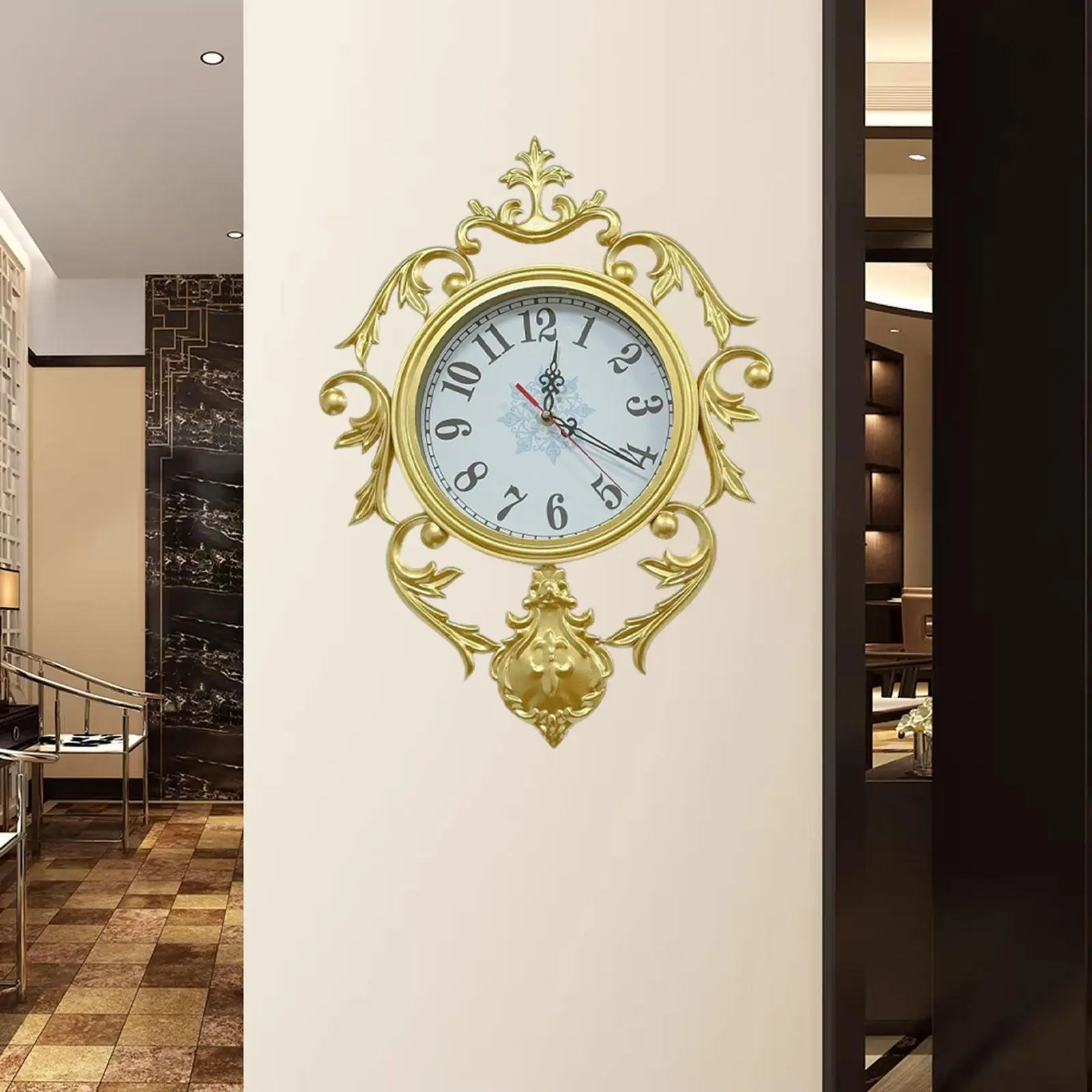 Retro Wall Clock Home Wall Decoration Creative Clock Ornament for Modern Living Room Farmhouse Kitchen