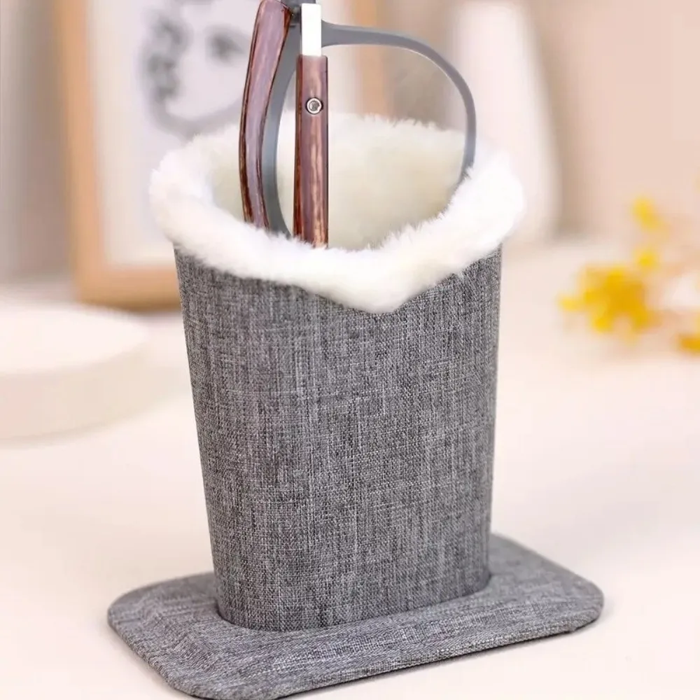 PU Leather Eyeglass Holder Large Capacity Soft Lining Eyeglass Stand Display Brush Pot Save Space Pen Holder Secure Storage
