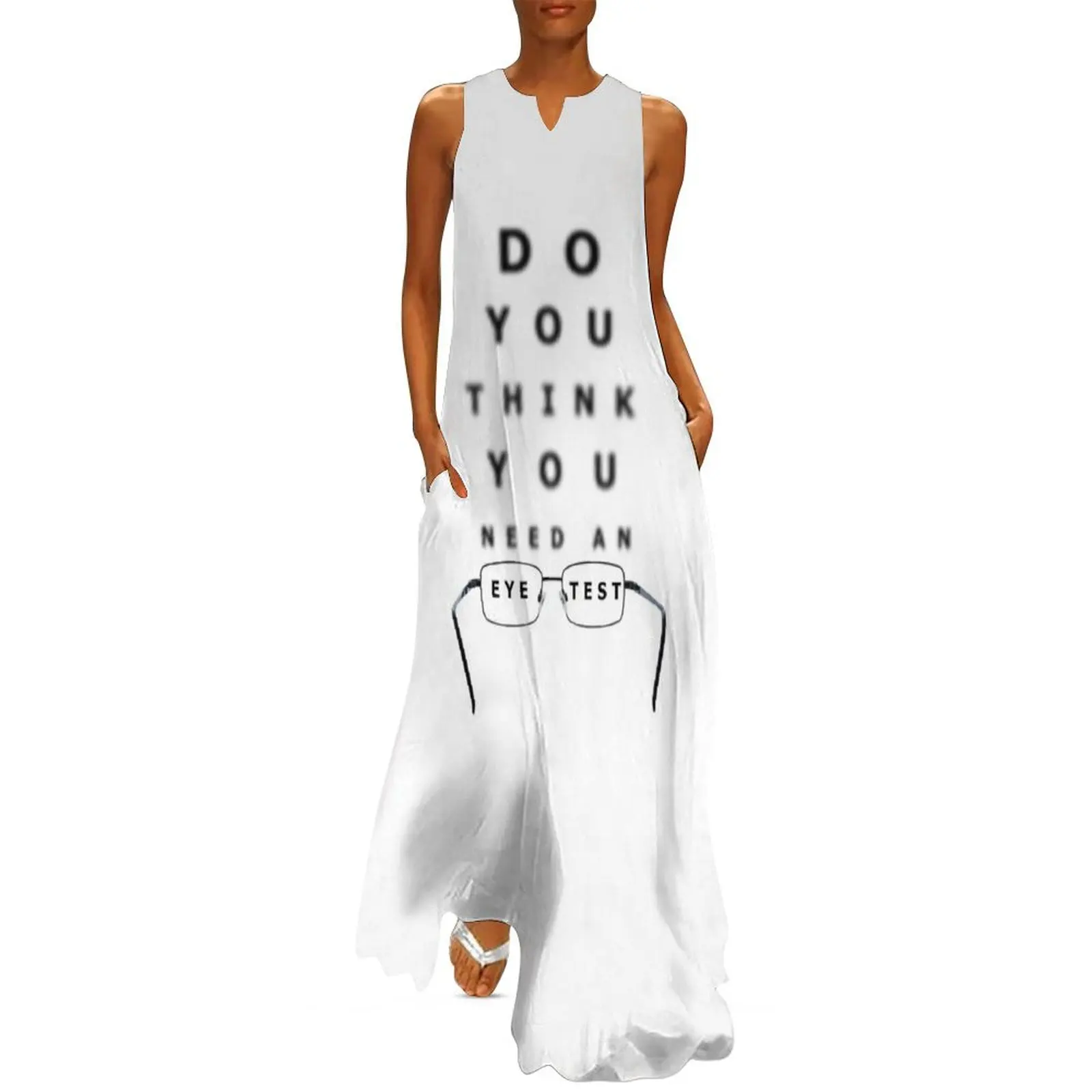 

Eye Test Chart Long Dress womens clothing summer dresses womens 2025 Woman clothes summer clothes