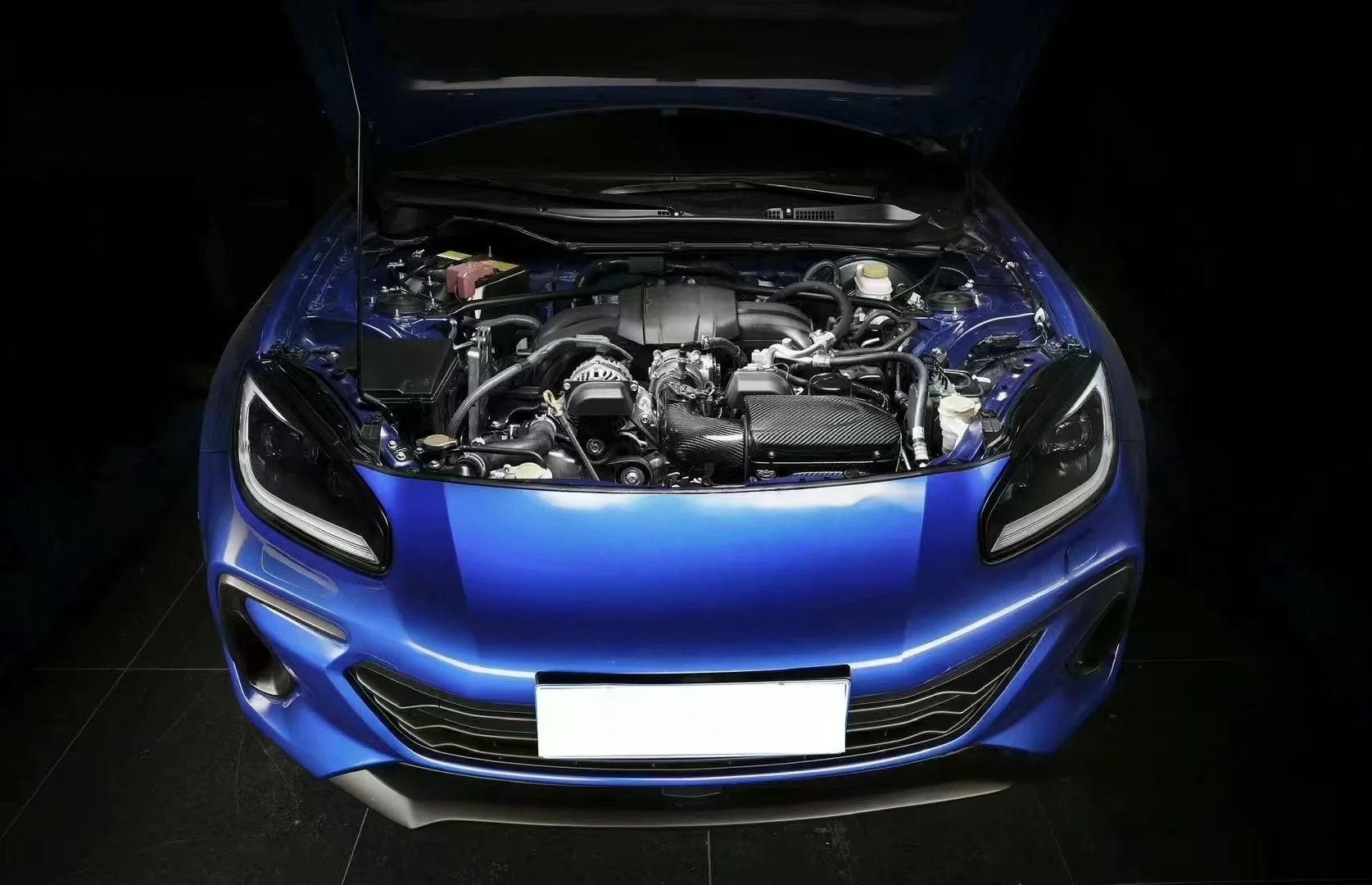 22- تحسين سرعة القيادة نظام مدخل ألياف الكربون الجاف الحقيقي لسوبارو BRZ (ZD8) 2.4L أنبوب دخول هواء المحرك