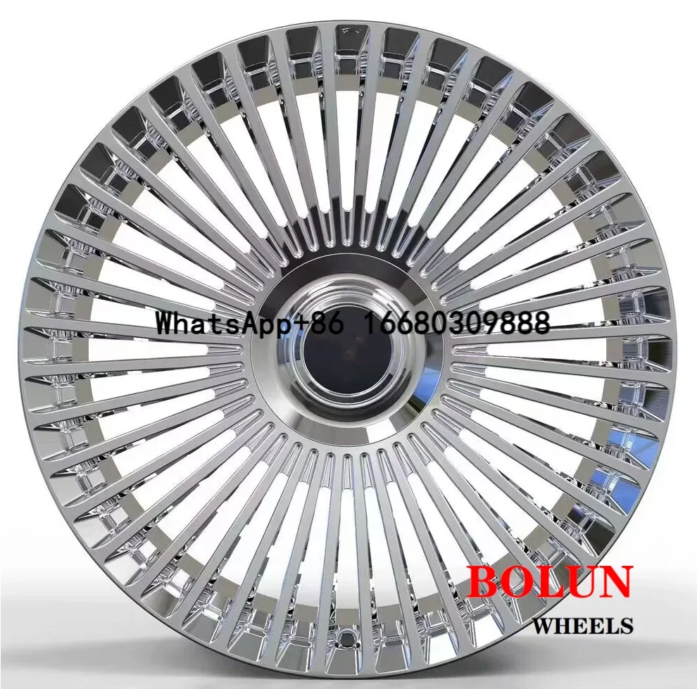 Professional Floating Cap Forged Hubs High Quality Ghost Wraith 21 23 24 Inch Chrome Wheels Rims For RollsRoyce land rover