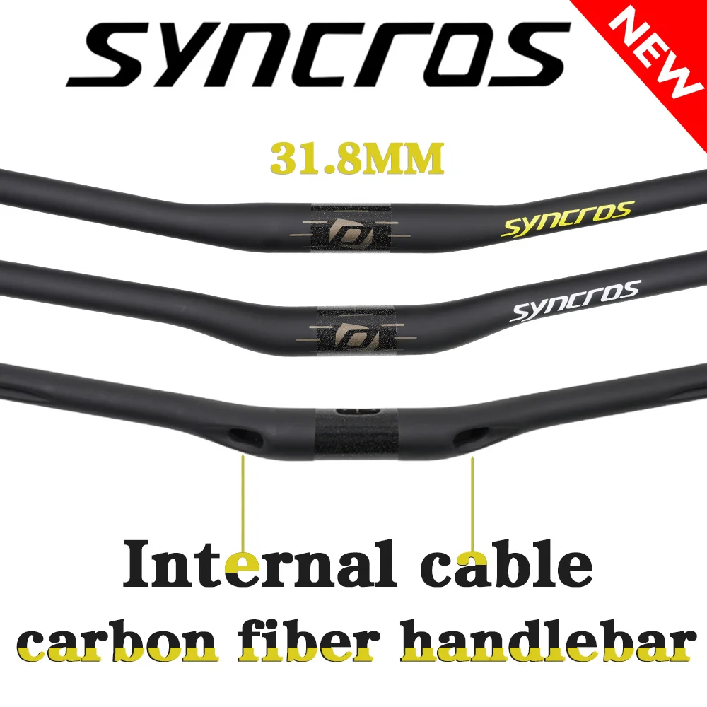 

Internal Cable Routing Carbon Fiber MTB Handlebar31.8mm780mm Ultra Lightweight 185g Flat/Rise Bar for Enduro Trail Mountain Bike