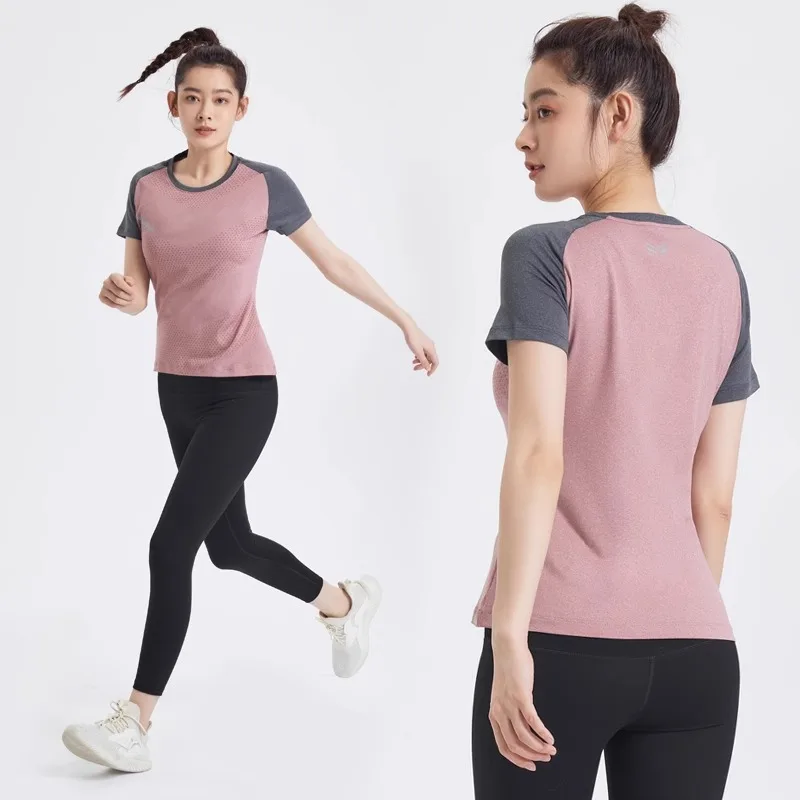 Sports T-shirt Training Fitness Clothes Women Short Sleeves Sweat Does Not Stick To The Body Cool Breathable Yoga Clothing Top