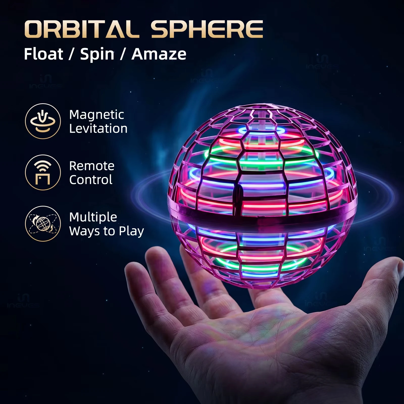 Drone Ball Rc - Орбитальный летающий шар-игрушка с дистанционным управлением,
