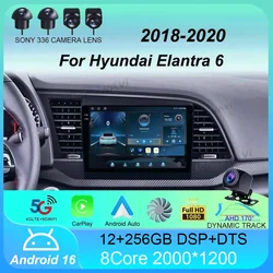 Android 16 Car Radio Carplay For Hyundai Elantra 6 2018 2019 2020 DSP GPS Navigation Multimedia Video Player Stereo Head Unit BT