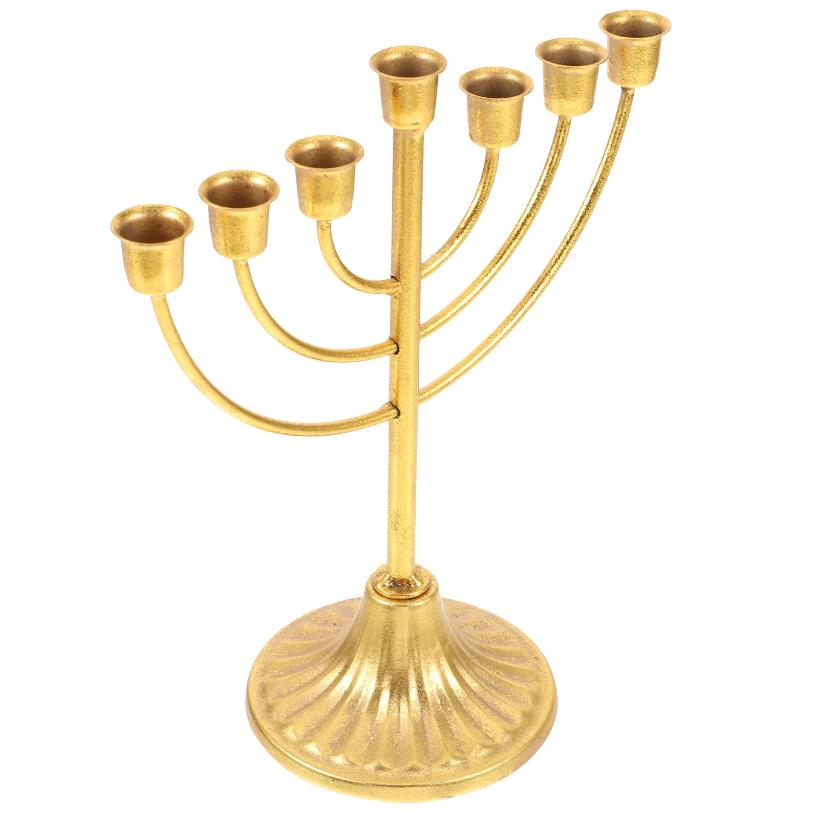 

Hanukkah Menorah Ornament Holder Vintage Candlesticks Ornaments Dining Table Stand Wrought Iron Decor for Desktop