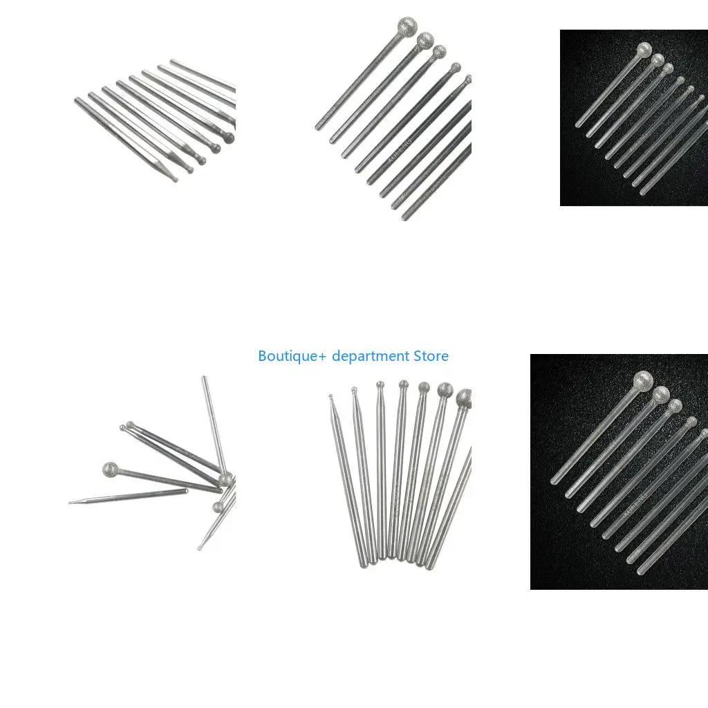 E1PD Spherical Head  Grinding Bits Rotary Tools Woodworking 2.35mm Shank